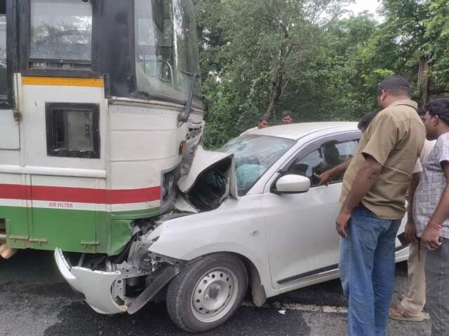 ఆర్టీసీ బస్సు, కారు ఢీ