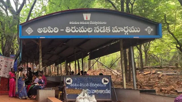 తిరుమల నడక మార్గం లో ధూమపానం చేసిన వ్యక్తి