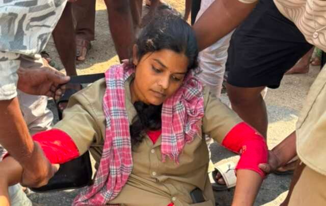 రోడ్డు ప్రమాదం.. మహిళా కండక్టర్కు గాయాలు